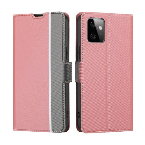 Moto G Power 2023 Twill Texture Side Buckle Leather Phone Case - Pink