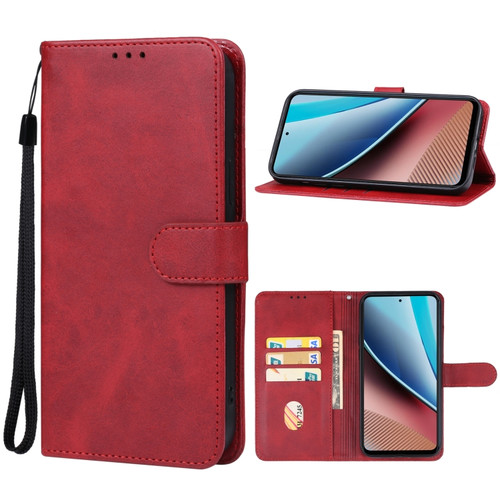 Moto G Stylus 2023 4G Leather Phone Case - Red