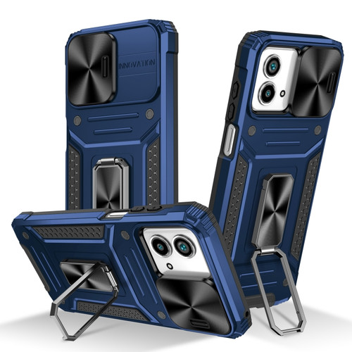 Moto G Stylus 5G 2023 Camshield Robot TPU Hybrid PC Phone Case - Blue
