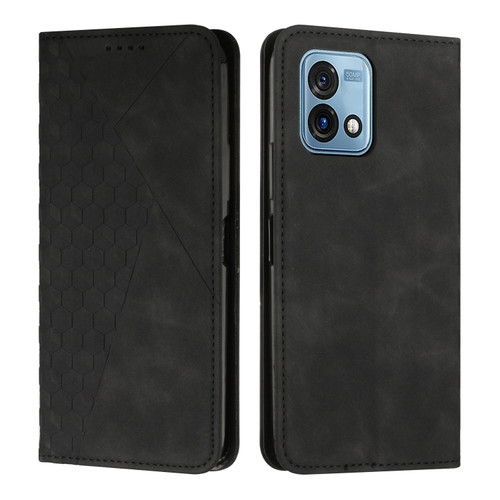 Moto G Stylus 5G 2023 Diamond Pattern Splicing Skin Feel Magnetic Phone Case - Black