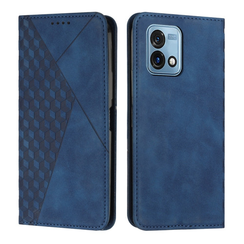 Moto G Stylus 5G 2023 Diamond Pattern Splicing Skin Feel Magnetic Phone Case - Blue