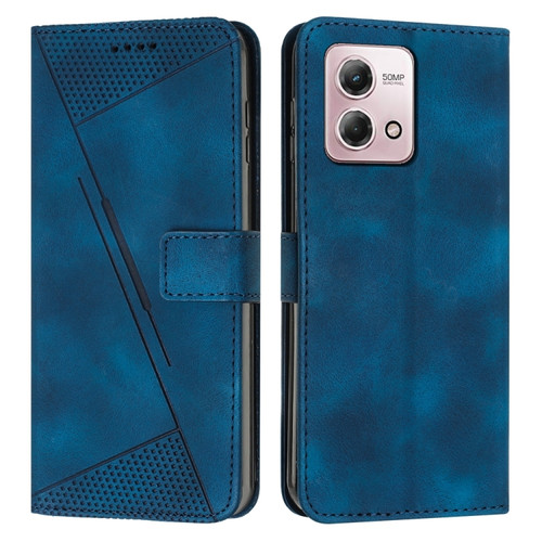 Moto G Stylus 5G 2023 Dream Triangle Leather Phone Case with Lanyard - Blue