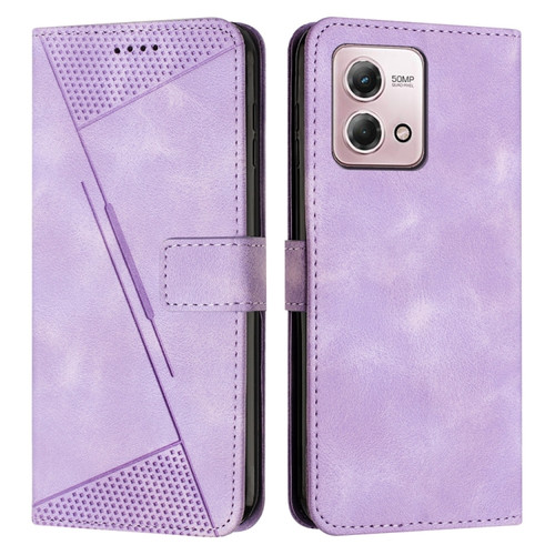 Moto G Stylus 5G 2023 Dream Triangle Leather Phone Case with Lanyard - Purple