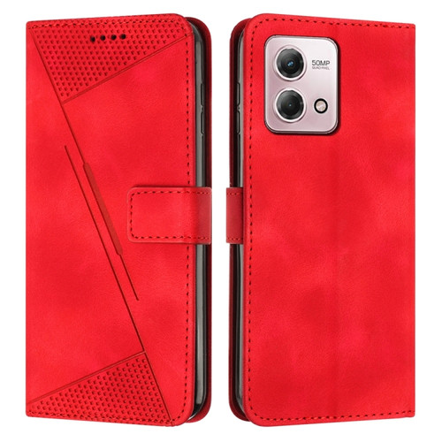 Moto G Stylus 5G 2023 Dream Triangle Leather Phone Case with Lanyard - Red