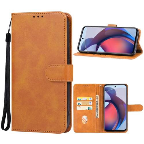 Moto G Stylus 5G 2023 Leather Phone Case - Brown