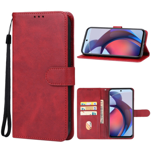 Moto G Stylus 5G 2023 Leather Phone Case - Red