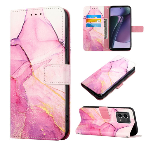 Moto G Stylus 5G 2023 PT003 Marble Pattern Flip Leather Phone Case - LS001