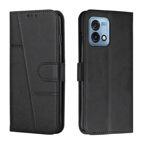 Moto G Stylus 5G 2023 Stitching Calf Texture Buckle Leather Phone Case - Black