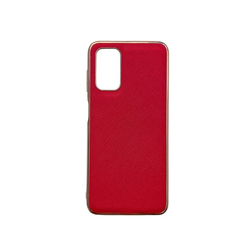 Samsung Galaxy A23 5G / 4G Nano Electroplating Cross Texture Genuine Leather Phone Case - Red