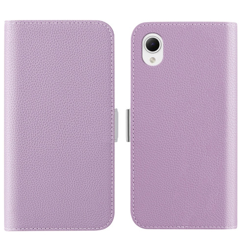 Samsung Galaxy A22e / A23e / A23s / A23 5G JP Candy Color Litchi Texture Leather Phone Case - Light Purple