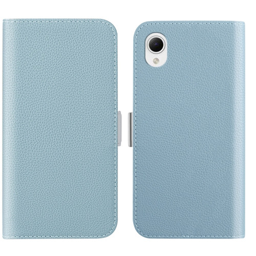 Samsung Galaxy A22e / A23e / A23s / A23 5G JP Candy Color Litchi Texture Leather Phone Case - Light Blue