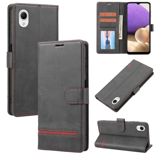 Samsung Galaxy A22e / A23e / A23s / A23 5G JP Classic Wallet Flip Leather Phone Case - Black