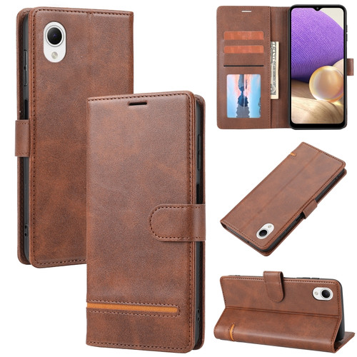 Samsung Galaxy A22e / A23e / A23s / A23 5G JP Classic Wallet Flip Leather Phone Case - Brown
