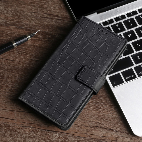 Samsung Galaxy A23 5G Skin Feel Crocodile Magnetic Clasp Leather Phone Case - Black