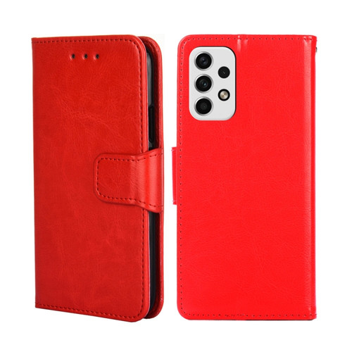 Samsung Galaxy A23 5G Crystal Texture Leather Phone Case - Red