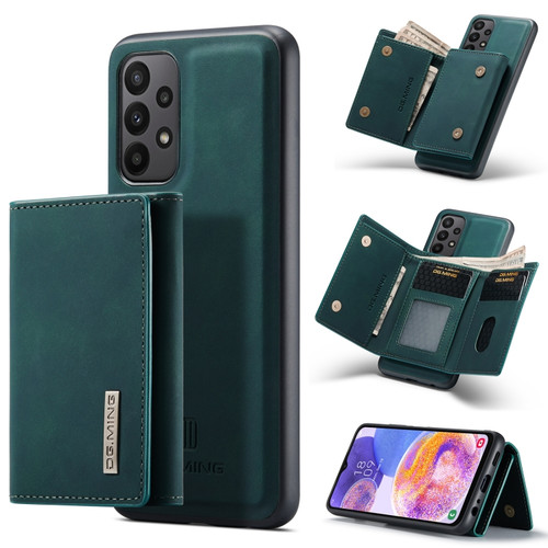Samsung Galaxy A23 5G DG.MING M1 Series 3-Fold Multi Card Wallet Phone Case - Green