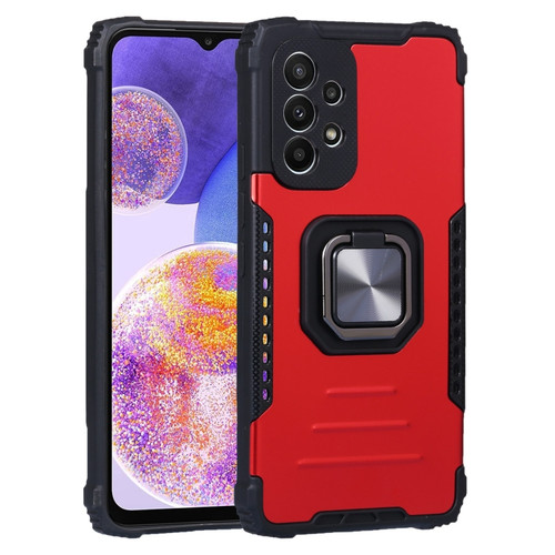 Samsung Galaxy A23 5G Aluminum and TPU Phone Case with Ring Holder - Red