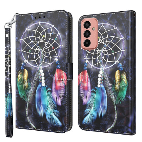 Samsung Galaxy M13 4G / A23 / M23 5G 3D Painted Leather Phone Case - Colorful Dreamcatcher