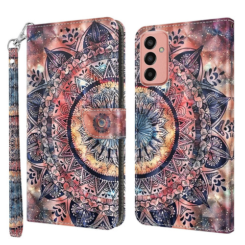 Samsung Galaxy M13 4G / A23 / M23 5G 3D Painted Leather Phone Case - Colorful Mandala