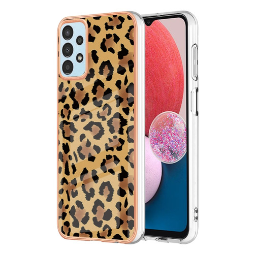 Samsung Galaxy A23 5G / 4G Electroplating Marble Dual-side IMD Phone Case - Leopard Print