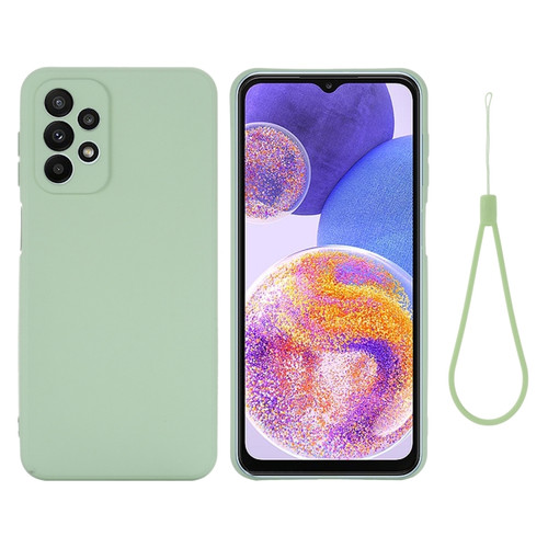 Samsung Galaxy A23 4G / 5G Pure Color Liquid Silicone Shockproof Phone Case - Green