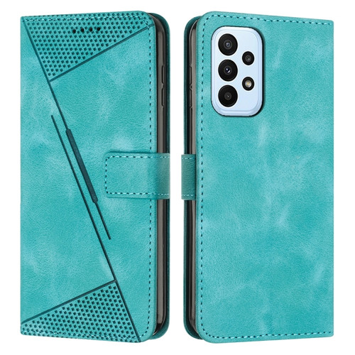 Samsung Galaxy A23 4G / 5G Dream Triangle Leather Phone Case with Lanyard - Green