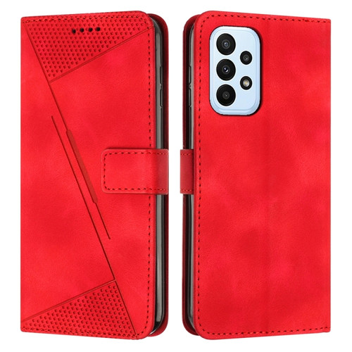 Samsung Galaxy A23 4G / 5G Dream Triangle Leather Phone Case with Lanyard - Red
