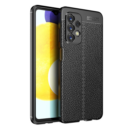 Samsung Galaxy A23 5G Litchi Texture TPU Shockproof Phone Case - Black