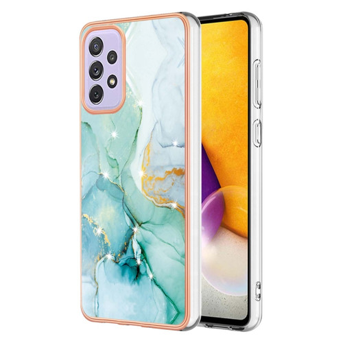 Samsung Galaxy A23 4G / 5G Electroplating Marble Pattern Dual-side IMD TPU Phone Case - Green 003