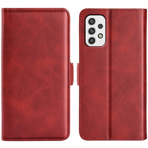 Samsung Galaxy A23 5G Dual-side Magnetic Buckle Leather Phone Case - Red