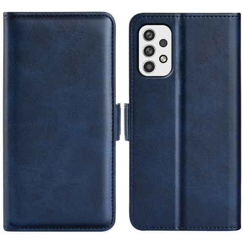 Samsung Galaxy A23 5G Dual-side Magnetic Buckle Leather Phone Case - Dark Blue