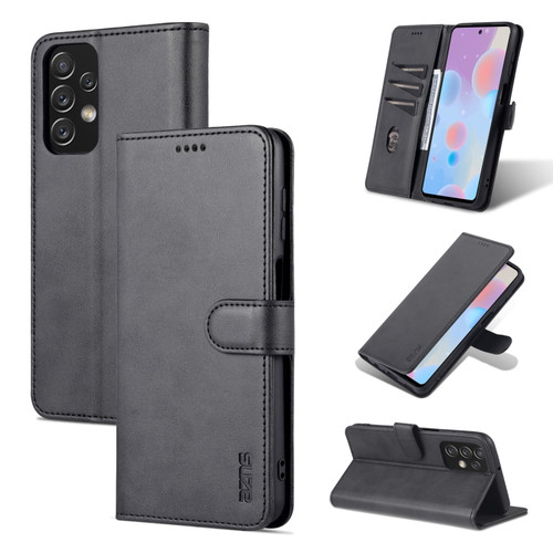 Samsung Galaxy A23 5G AZNS Skin Feel Calf Texture Horizontal Flip Leather Phone Case - Black