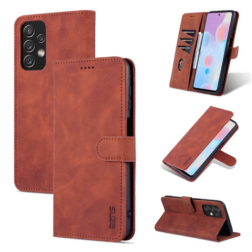 Samsung Galaxy A23 5G AZNS Skin Feel Calf Texture Horizontal Flip Leather Phone Case - Brown