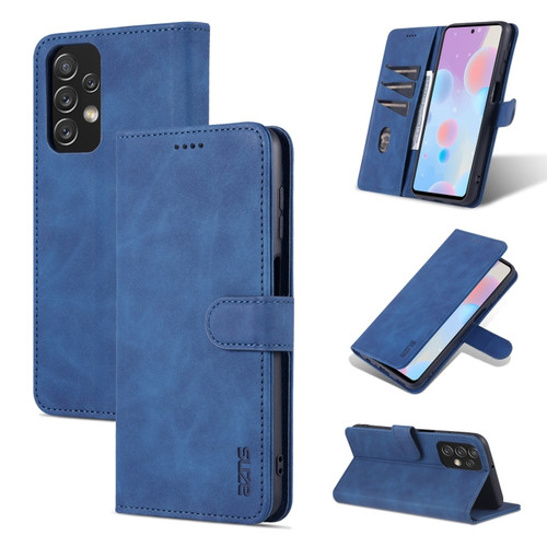 Samsung Galaxy A23 5G AZNS Skin Feel Calf Texture Horizontal Flip Leather Phone Case - Blue