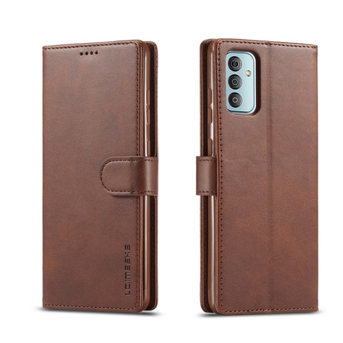 Samsung Galaxy A23 5G LC.IMEEKE Calf Texture Leather Phone Case - Coffee