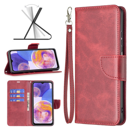 Samsung Galaxy A23 5G Retro Lambskin Texture Leather Phone Case - Red