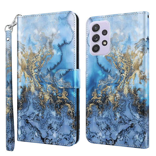 Samsung Galaxy A23 4G/5G 3D Painting Pattern TPU + PU Leather Phone Case - Milky Way