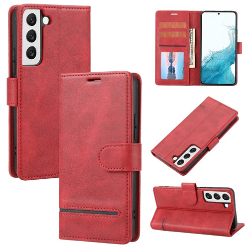 Samsung Galaxy S22 5G Classic Wallet Flip Leather Phone Case - Red