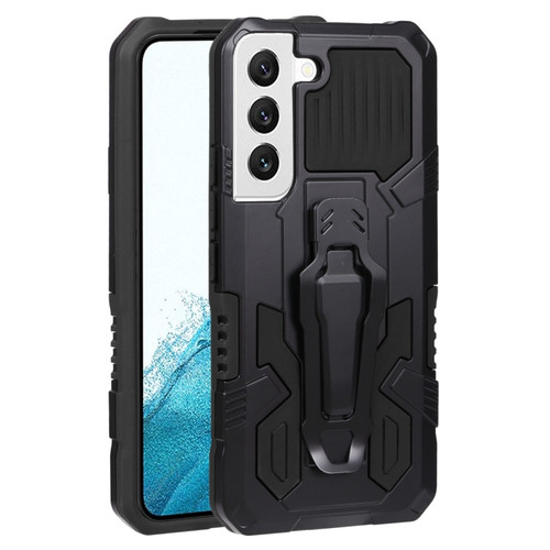 Samsung Galaxy S22 5G Armor Warrior Shockproof PC + TPU Phone Case - Black