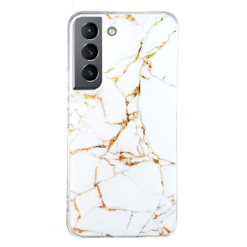 Samsung Galaxy S22 5G IMD Marble Pattern TPU Phone Case - White