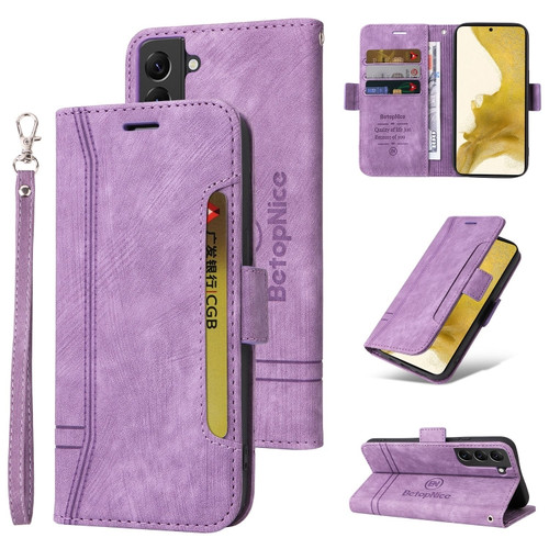 Samsung Galaxy S22 5G BETOPNICE Dual-side Buckle Leather Phone Case - Purple