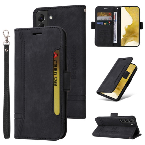 Samsung Galaxy S22 5G BETOPNICE Dual-side Buckle Leather Phone Case - Black