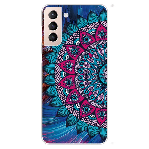 Samsung Galaxy S22 5G Colored Drawing Pattern High Transparent TPU Phone Protective Case - Oil Painting Flowers