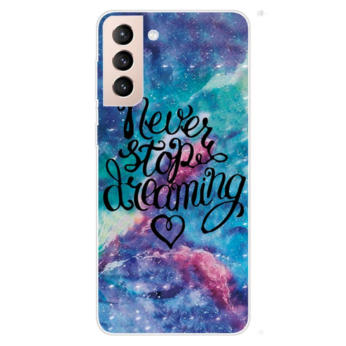 Samsung Galaxy S22 5G Colored Drawing Pattern High Transparent TPU Phone Protective Case - Chasing Dreams