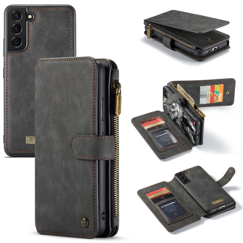 Samsung Galaxy S22 5G CaseMe-007 Detachable Multifunctional Leather Phone Case - Black