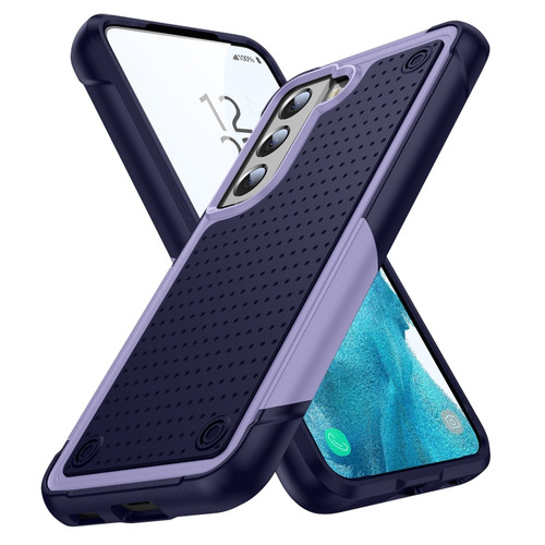 Samsung Galaxy S22 5G PC + TPU Shockproof Protective Phone Case - Light Purple+Sapphire Blue