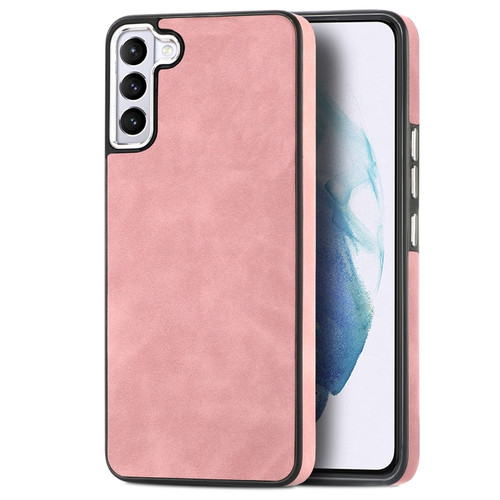 Samsung Galaxy S22 5G Skin-Feel Electroplating TPU Shockproof Phone Case - Pink