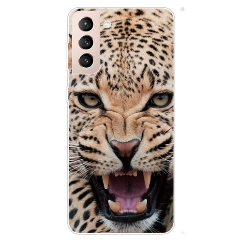 Samsung Galaxy S22 5G Shockproof Painted Transparent TPU Phone Protective Case - Jaguar