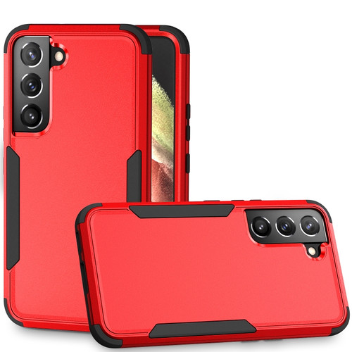 Samsung Galaxy S22 5G TPU + PC Shockproof Phone Case - Red+Black