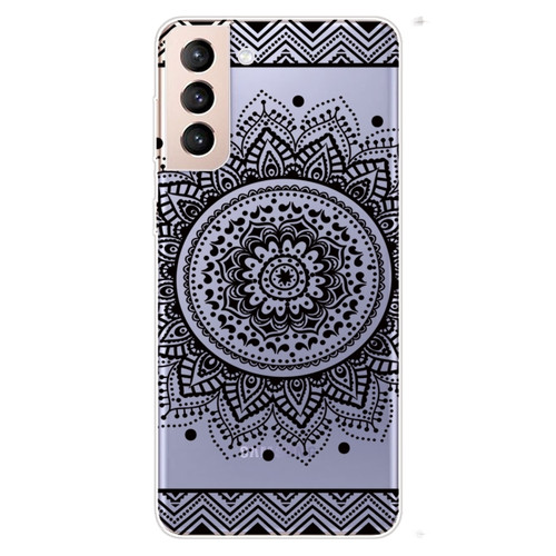 Samsung Galaxy S22 5G Coloured Drawing Pattern Highly Transparent TPU Phone Protective Case - Mandala